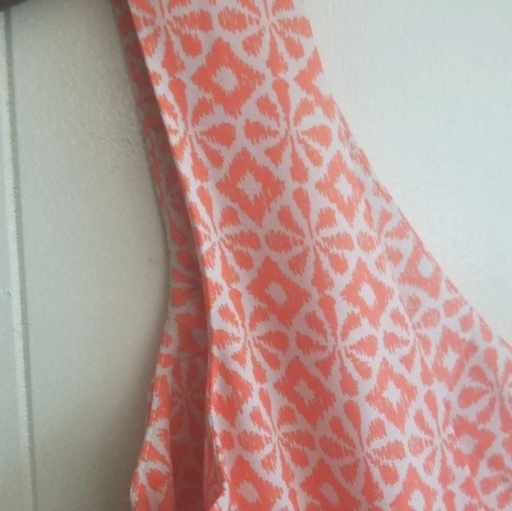 Ark & Co Deep Coral and Floral above knee dress - Picture 2 of 8